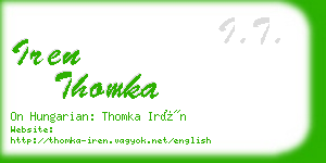 iren thomka business card